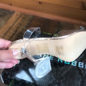 Beautiful embellished clear heel shoes!!